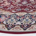 thumbnail image 3 of SAFAVIEH Tucson Dewayne Oriental Machine Washable Area Rug, Red/Navy, 4' x 4' Round, 3 of 8