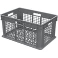 thumbnail image 1 of Akro-Mils 37612 24-Inch by 16-Inch by 12-Inch Straight Wall Container Tote with Mesh Sides and Mesh Base, Case of 3, Grey, 1 of 7
