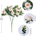thumbnail image 3 of Tainini 11Pcs Roses Artificial Flowers, Realistic Single Bundle Faux Long Stem Rose Fake Silk Flower Bouquet for Party Home Wedding Arrangement Hotel Office Decor（Beige), 3 of 7