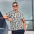 thumbnail image 3 of Kdxio Cute Panda Print Men's Short Sleeve Polo Shirt,Midweight Men's Shirt, 3 of 6