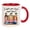 Red, variant on Ceramic Coffee Mug Best Friend Friendship Gifts Cute Sister Mug with Heartwarming Illustration and Text Long Distance Sister Birthday Gift Colored Handle Glazed Mugs
