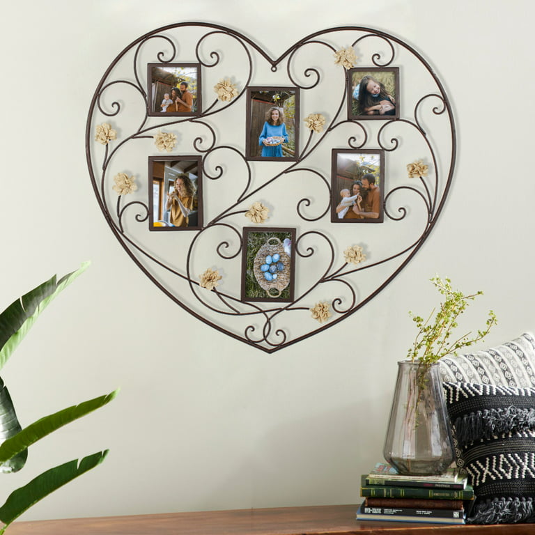 4 in. x 6 in. Black Decorative Modern Wall Mounted Multi Picture Frame  Collage Picture Holder for 12-Photos