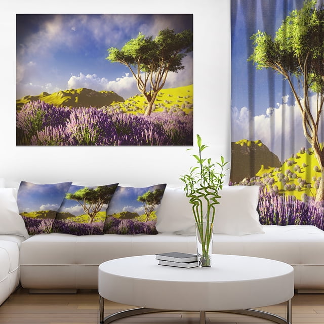 Champ de Lavande Vif - Toile d'Art Mural Paysage Moderne