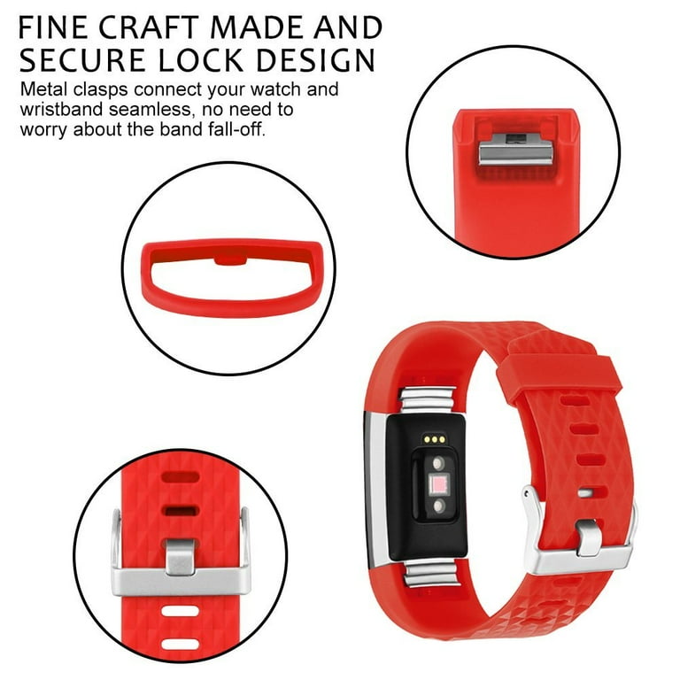 Fitbit Charge 2 Bands Adjustable Replacement Large Wristbands Band for Fitbit Charge 2 New Style Large Red Walmart