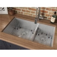 thumbnail image 1 of Ruvati USA RVH7357 30 in. Low-Divide Undermount Rounded Corners 60-40 Double Bowl 16 Gauge Stainless Steel Kitchen Sink, 1 of 1