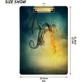 thumbnail image 3 of FMSHPON Flying Fantasy Dragon Clipboard Hardboard Wood Nursing Clip Board and Pull for Standard A4 Letter 13x9 inches, 3 of 8