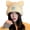 Beige, variant on Stylish Cats Ears Knitted Hat Winter Snow Hat Ears Crochet Hat for Women