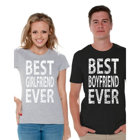Awkward Styles Girlfriend Boyfriend Couples Shirt Matching Couple Shirts Best Girlfriend Ever Best Boyfriend Ever Tshirts for Couples Cute Couple Shirts for Boyfriend and Girlfriend on Valentine's