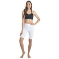 thumbnail image 2 of LMB Biker Shorts for Women Extra Soft Fabric - (XS - S) White, 2 of 6