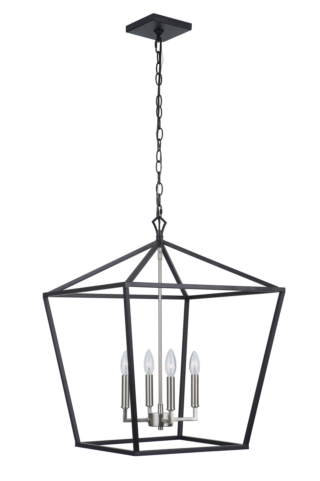 Craftmade 56336-BNK Flynt Ii 4 Light 20" Wide Taper Candle Style Chandelier - Nickel