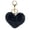 Black, variant on Keychain Fluffy Heart Charm Key Ring Artificial Faux Rabbit Fur Keychain Bag Pendant Car Key Decoration Luggage Tag Accessory