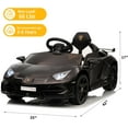 thumbnail image 6 of Eastvita 12V Luxury Ride-On Sports Car for Kids, Battery Powered, 2 Speeds, Remote Control, LED, Sound, Hydraulic Doors (Black/White), 6 of 8