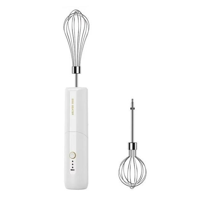 Batidora de Mano Eléctrica Plegable Inalámbrica, Recargable por USB, Portátil, con Dos Cabezales para Batir Crema y Pasteles. B
