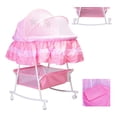 thumbnail image 1 of Cuna Bebé Moisés Mecedora Bambineto Aeiou Rosa, 1 of 5