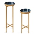 thumbnail image 5 of Kate and Laurel Celia Modern Round Side Table, Set of 2, Navy Blue and Gold, Metal End Tables, 5 of 9