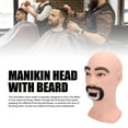 thumbnail image 3 of Cabeza de Maniquí Con Barba, Barbero macho Mannequin Head O Barba en Forma de Accesorios en Vivo Ergonímicos para la Práctica Corte, 3 of 7