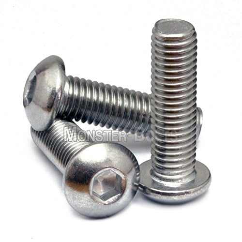 1//4-20 x 3-1//2 Inch Button Head Socket Cap Screws 20 pc 18-8 Stainless Steel Bolts