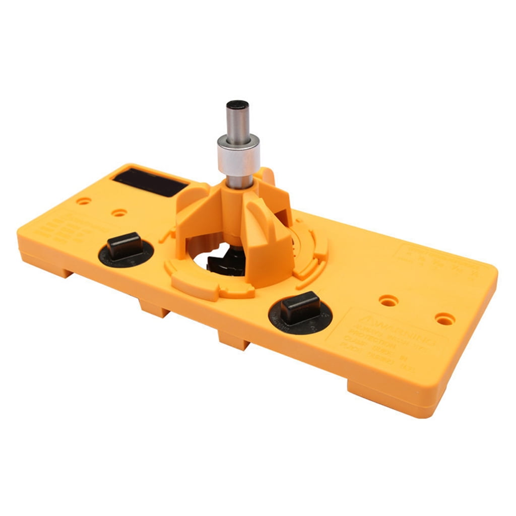MOMOJIA Hinge Drilling Jig 15mm-35mm Hole Opener Positioning Punch Dowel Jig Kit Wood Cutter Jig Guide Sleeve Punch Locator Tool