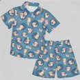 thumbnail image 2 of XAOFW Toddler Boy Outfits Short Sleeve Cartoon Print Shirts Shorts Toddler Kids Summer Cute Clothing Sets 3-4 Years, 2 of 3