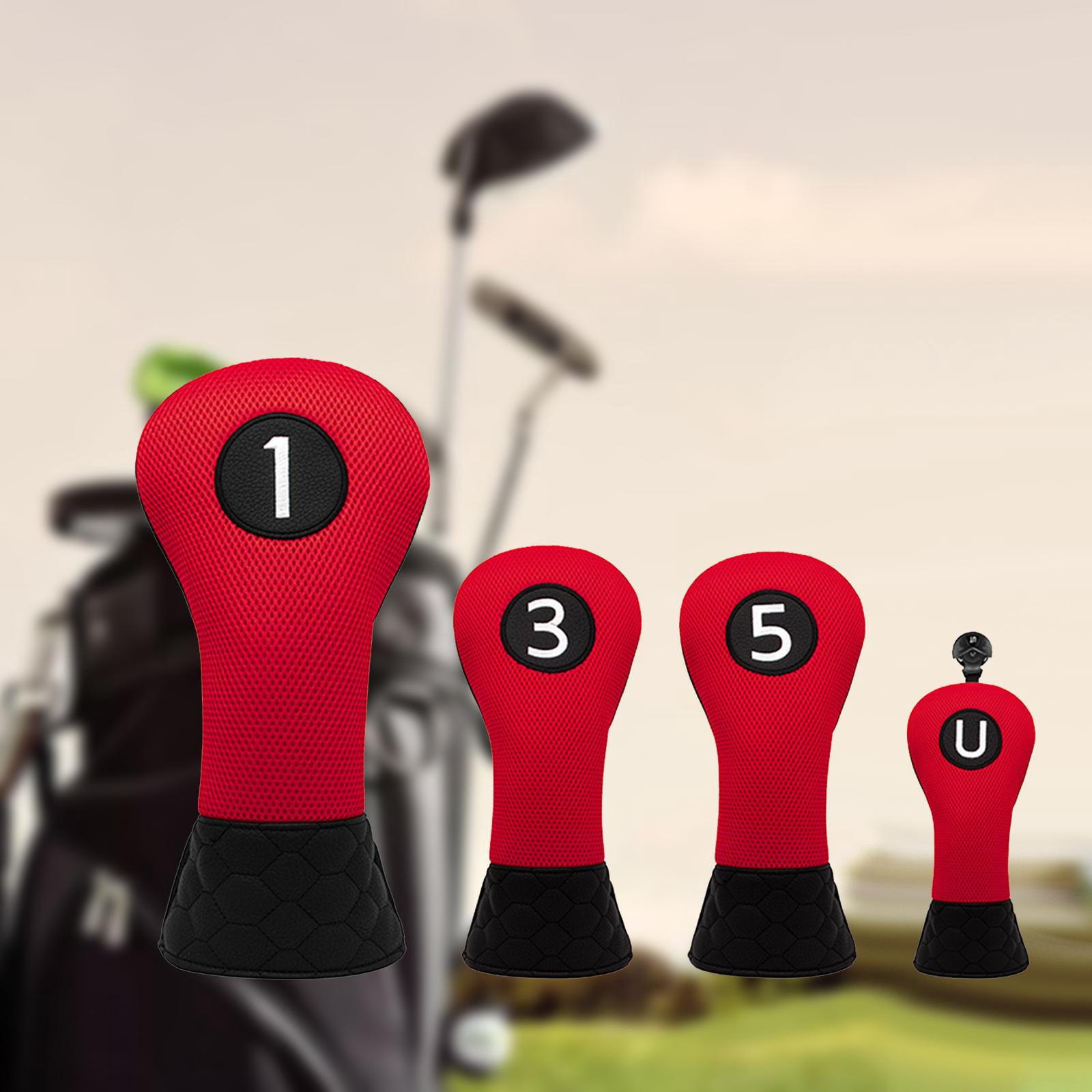 DimyFew Golf Wood Headcover Universal Anti Scratch Golf Driver Headcover Long Neck Golf 1 3 5 U