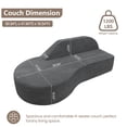 thumbnail image 4 of Jinyeda 91 " Curved Chaise Couch Memory Foam Sofa for Home Office, Installation Free, Velvet, Gray, 4 of 10