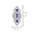 thumbnail image 4 of Bling Jewelry Womens Vintage Style Filigree Purple CZ Cubic Zirconia Full Finger Statement Ring, 4 of 5