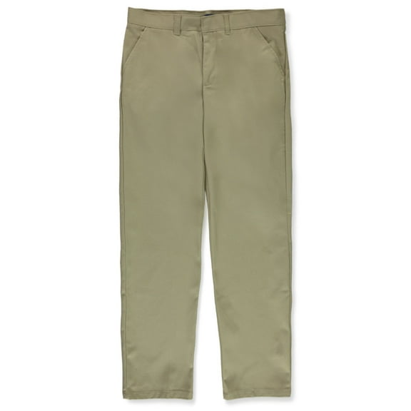 French Toast Men's Flat Front Relaxed Pants Color: khaki Size: 30w x 32l