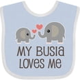 thumbnail image 3 of Inktastic My Busia Loves Me Childs Boys or Girls Baby Bib, 3 of 4