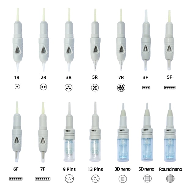 Charmant Liberty-cartucho para tatuaje semipermanente, agujas desechables para maquillaje, delineador de ojos, labios y cejas
