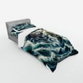 thumbnail image 2 of Ambesonne Nautical Bedding Set 3 Pcs, Fantasy Sea World Kraken, Twin, Teal Mauve, 2 of 2