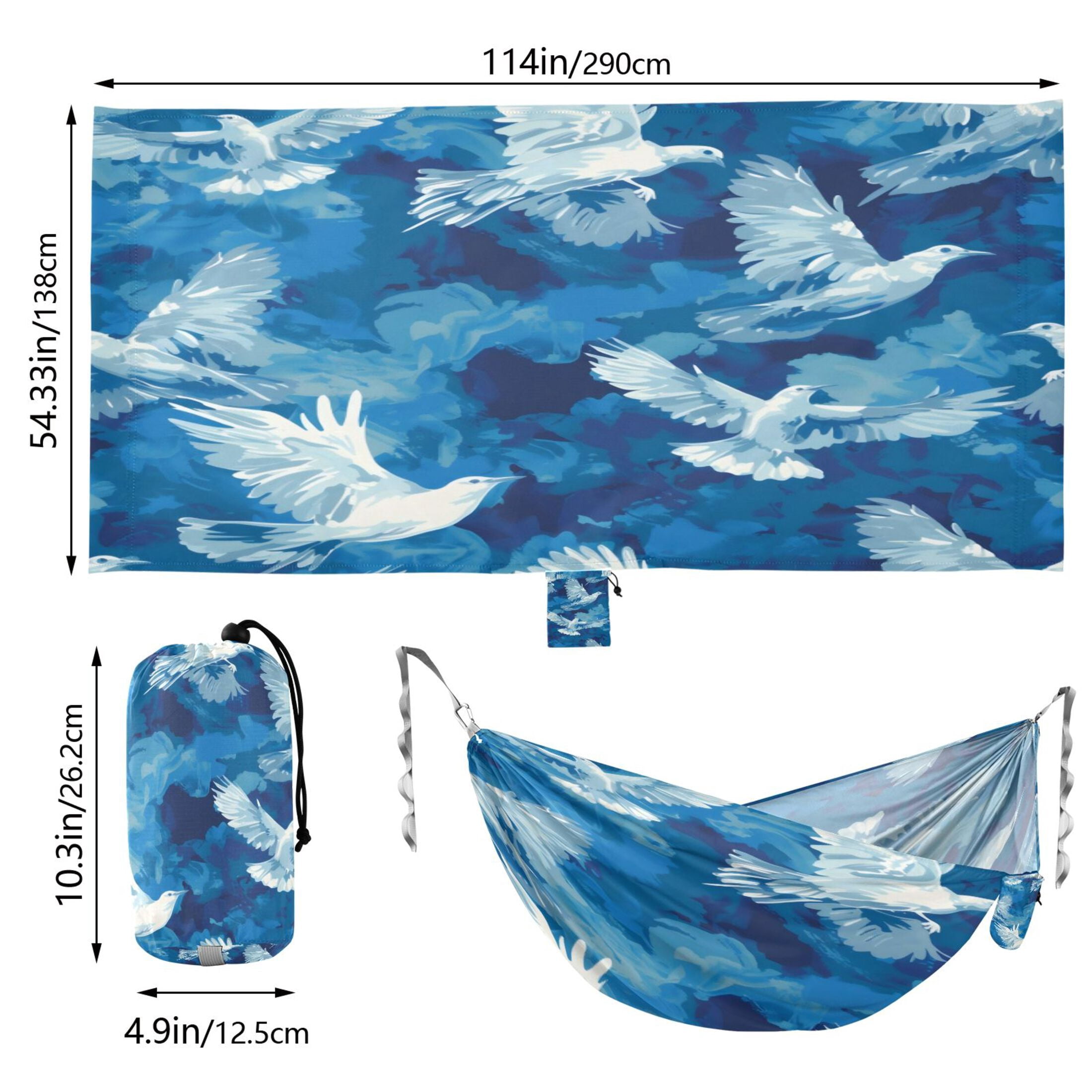 Hammock Camping Hammock Nylon Portable Hammock Travel Camping Hammock Blue Dove