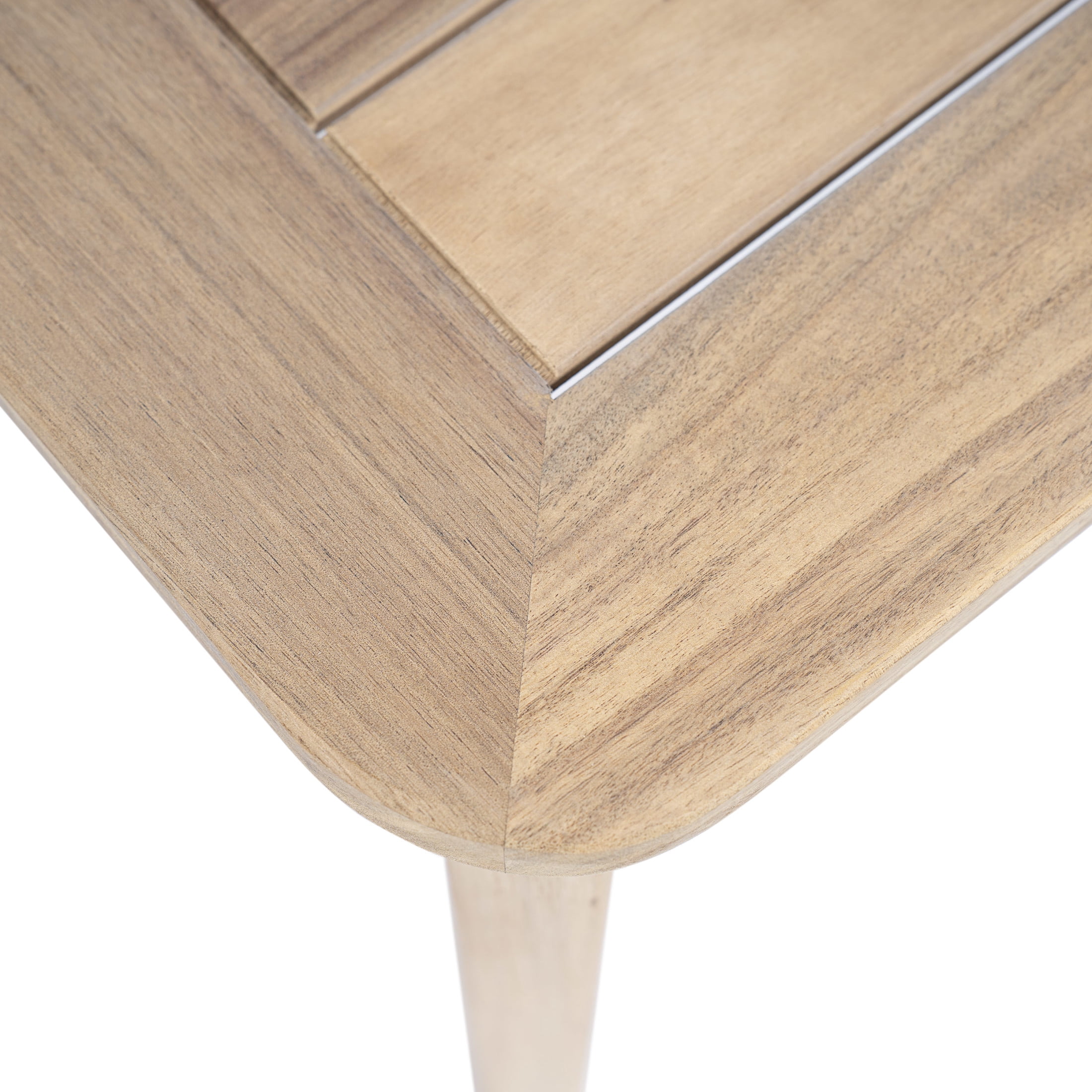 Christopher Knight Home Outdoor Coffee Table with Slatted Top, Light White Finish