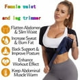 thumbnail image 3 of Sauna Suit for Women Weight Loss Sauna Shirt for Women Sweat Suit Waist Trainer Vest Fitness Body Shaper Zipper, Blue, 3 of 7