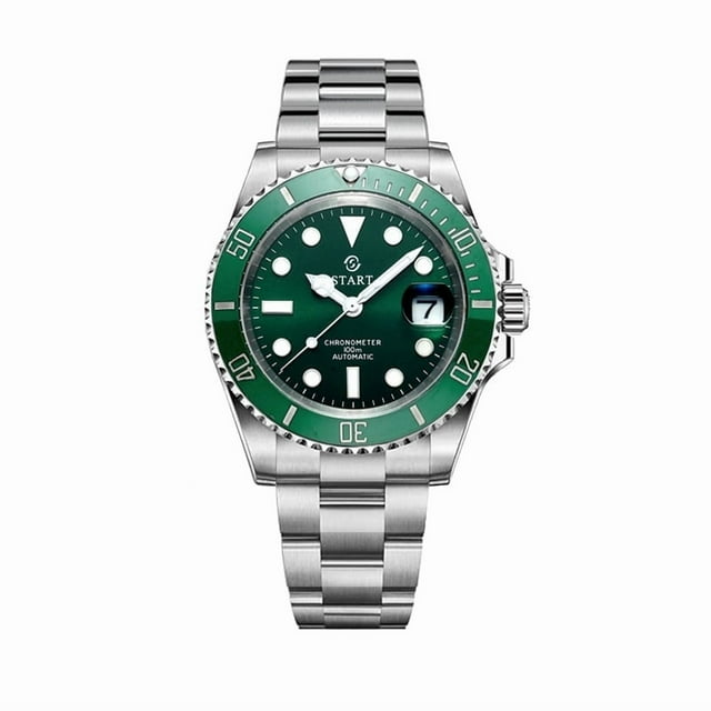 【START】Men's Diving Watch Luminous Waterproof Metal Men's Watch Automatic Mechanical Watch Date Function