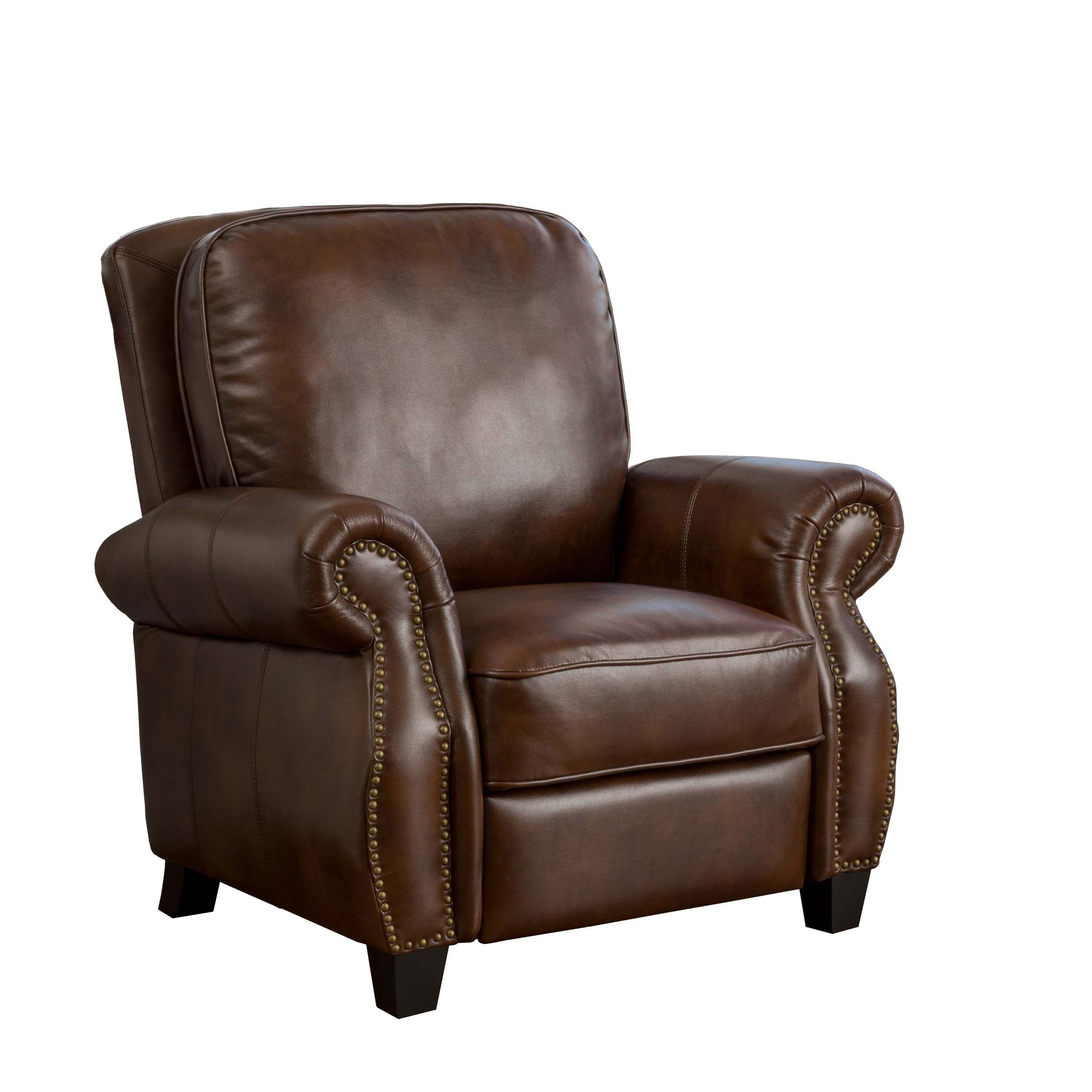 Noble House Nathan 2 Tone Brown Faux, Faux Leather Recliner