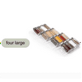 thumbnail image 4 of Organizador de cajón de especias de acrílico transparente de 8 piezas, inserto de cajones para frascos de condimentos, bandeja para estante de especias de cocina para cajón, 4 of 6
