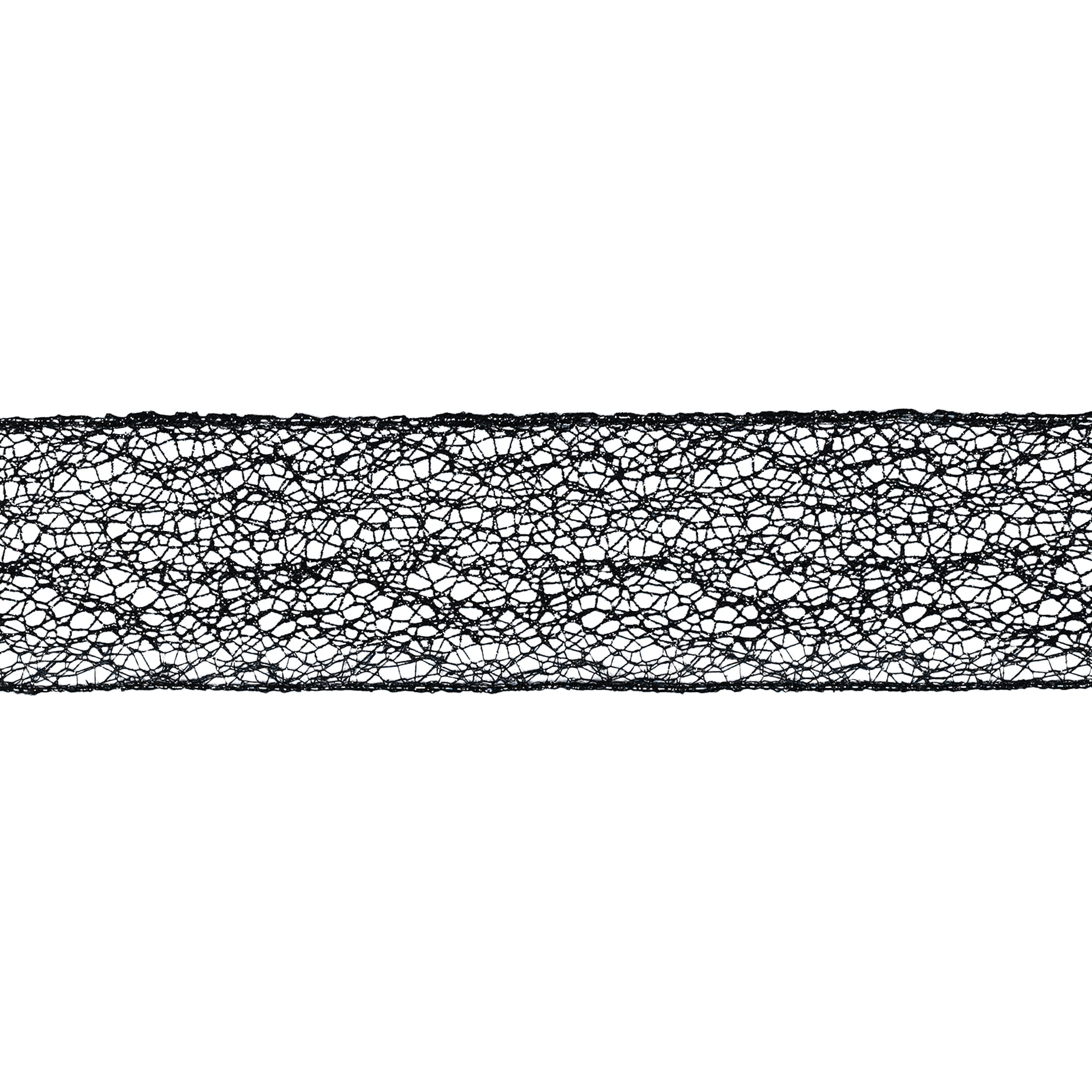 Gwen Studios 2.5" Black Glitter Wire Ribbon, 3 yards