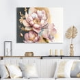 thumbnail image 2 of Designart Pink And Gold Orchid Flower II Canvas Wall Art, 2 of 5