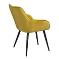 thumbnail image 4 of Velvet Arm Chair/ Dinning Chair (Set of 2) - Yellow, 4 of 10
