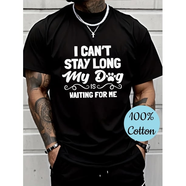 A must-have for dog lovers: Graphic Tee - 100% cotton, short sleeves, black crew neck, paw print detail, casual breathable fabric, machine washable - perfect for casual outfits