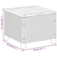 thumbnail image 4 of vidaXL Garden Table Grey 45x45x37 cm Poly Rattan Acacia Wood, 4 of 5