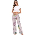 thumbnail image 6 of Women Pajama Pants Lounge Pants Long Stretch Comfy Sleepwear Unicorn Flamingo Pink, 6 of 7