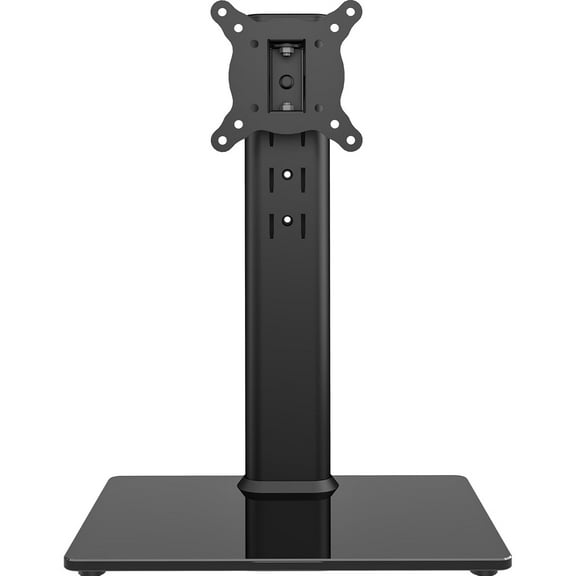 Universal Swivel Table Top TV Stand for 13-32 Inch TVs, 100° Swivel, 4-Level Height Adjustable, Heavy Duty Tempered Glass Base, Supports Up to 77 lbs