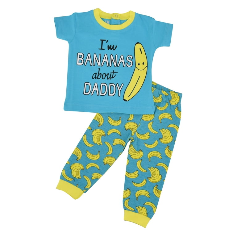 Unique Baby Unisex Bananas About Daddy 1st Father s Day Pajama Set 6m Walmart