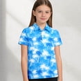 thumbnail image 5 of BJUTIR Boys T Shirts Summer Hawaii Beach Shirt Short Sleeve Button Down Shirt With Print Fashion Top For Kids And Nagers Versatile Tee Size 5-6 Years, 5 of 6