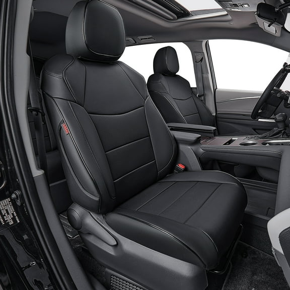 EKR Car Seat Covers Palisade Custom Fit Full Set Auto Seat Covers for Select Hyundai Palisade SE 2020 2021 2022 2023 - Leatherette (Black)