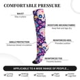 thumbnail image 3 of Lsque cute rainbow mushroom Skull Pattern Sport Compression Socks for Men & Women 15-20 mmHg Knee High Nurse Pregnant Running Medical and Travel Athletic, 3 of 6