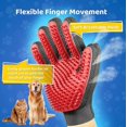thumbnail image 4 of Pet Glove Gentle Deshedding Brush Glove Efficient Pet Hair Remover Mitt Perfect for pets with Long & Short Fur - 1 Pair, 4 of 4