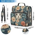 thumbnail image 2 of FORMRS Zipper Binder with Shoulder Strap 2-inch Ring 500 Sheet Capacity File Bag, Flowers Cat, 2 of 5