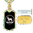 thumbnail image 3 of Fast Food Deer Hunter'S Keychain Stainless Steel or 18k Gold Dog Tag Keyring, 3 of 10
